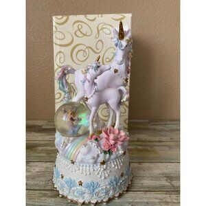 San Francisco Music Box Co Marjorie Sarnat Rainbow Visions Unicorn Music Box NEW